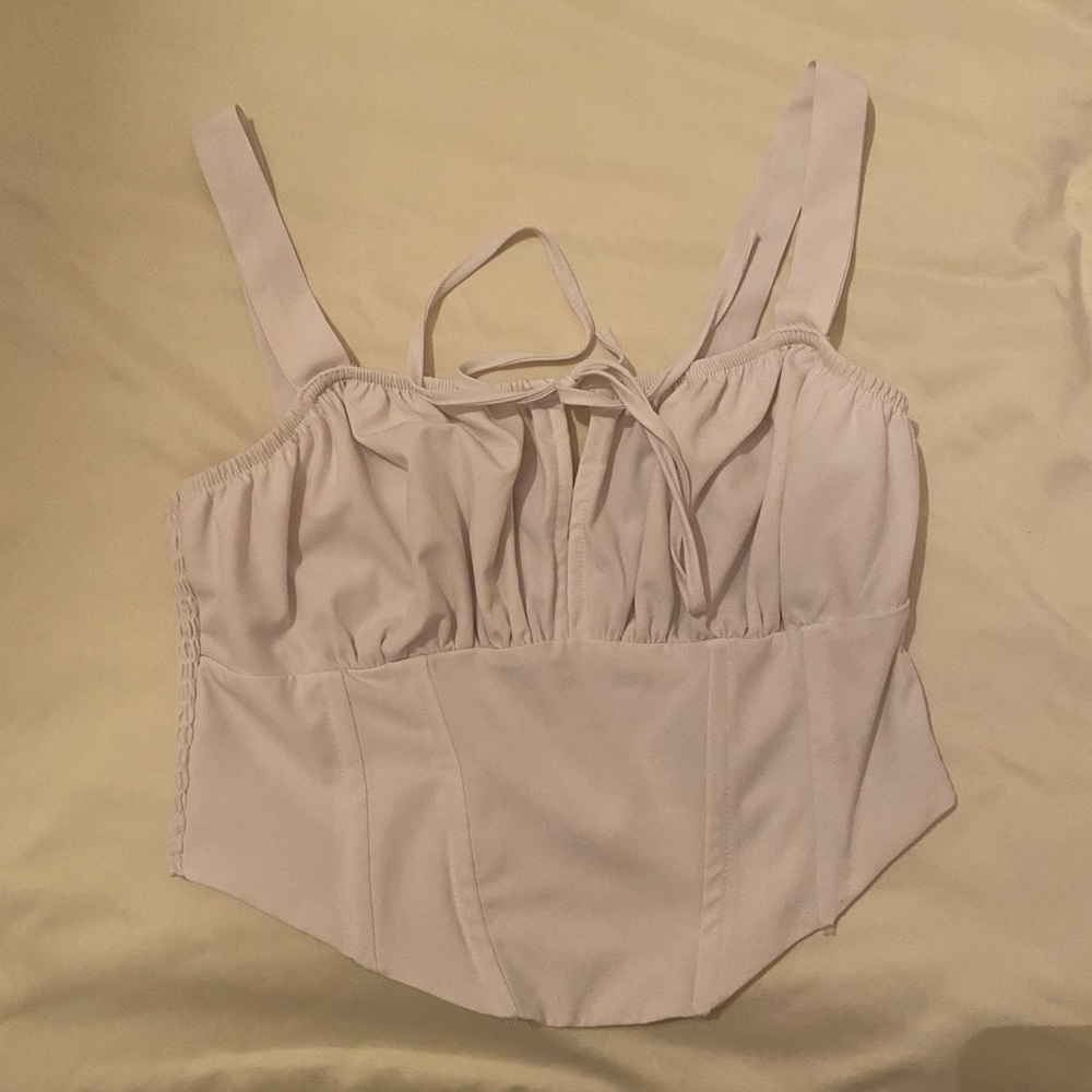 cute white corset pacsun top
